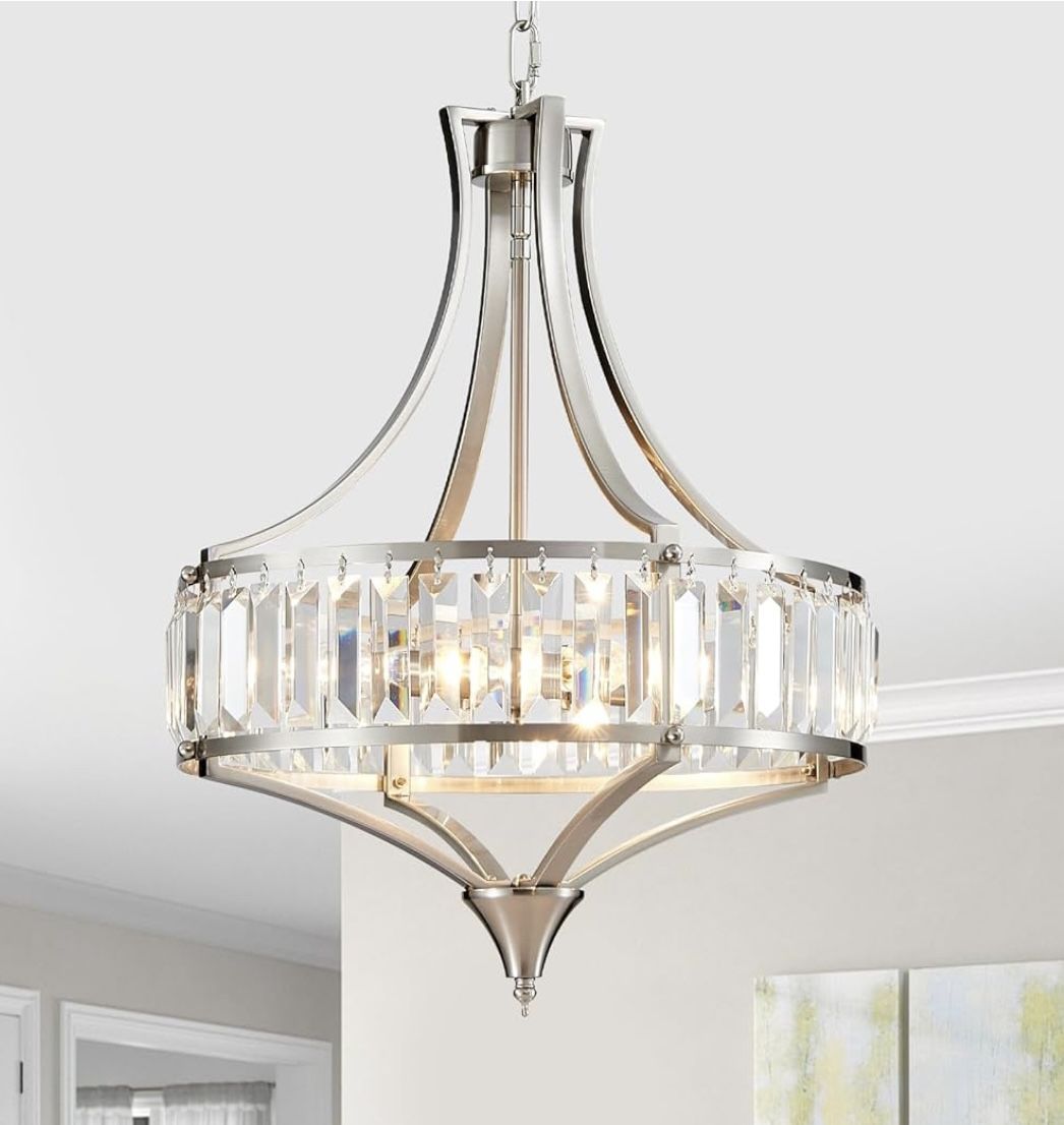 Beautiful Nickel Chandelier Adjustable