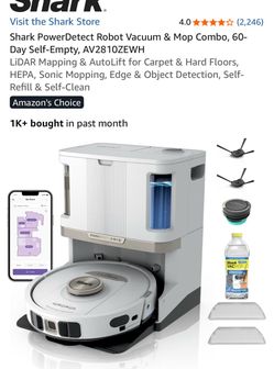 Shark PowerDetect Robot Vacuum & Mop Combo AV2810ZEWH