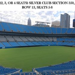 2, 3, or 4 Carolina Panthers CLUB LEVEL Tickets Seats—Best In House!!!
