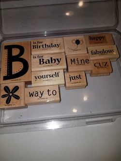 Just B rubber stamp set