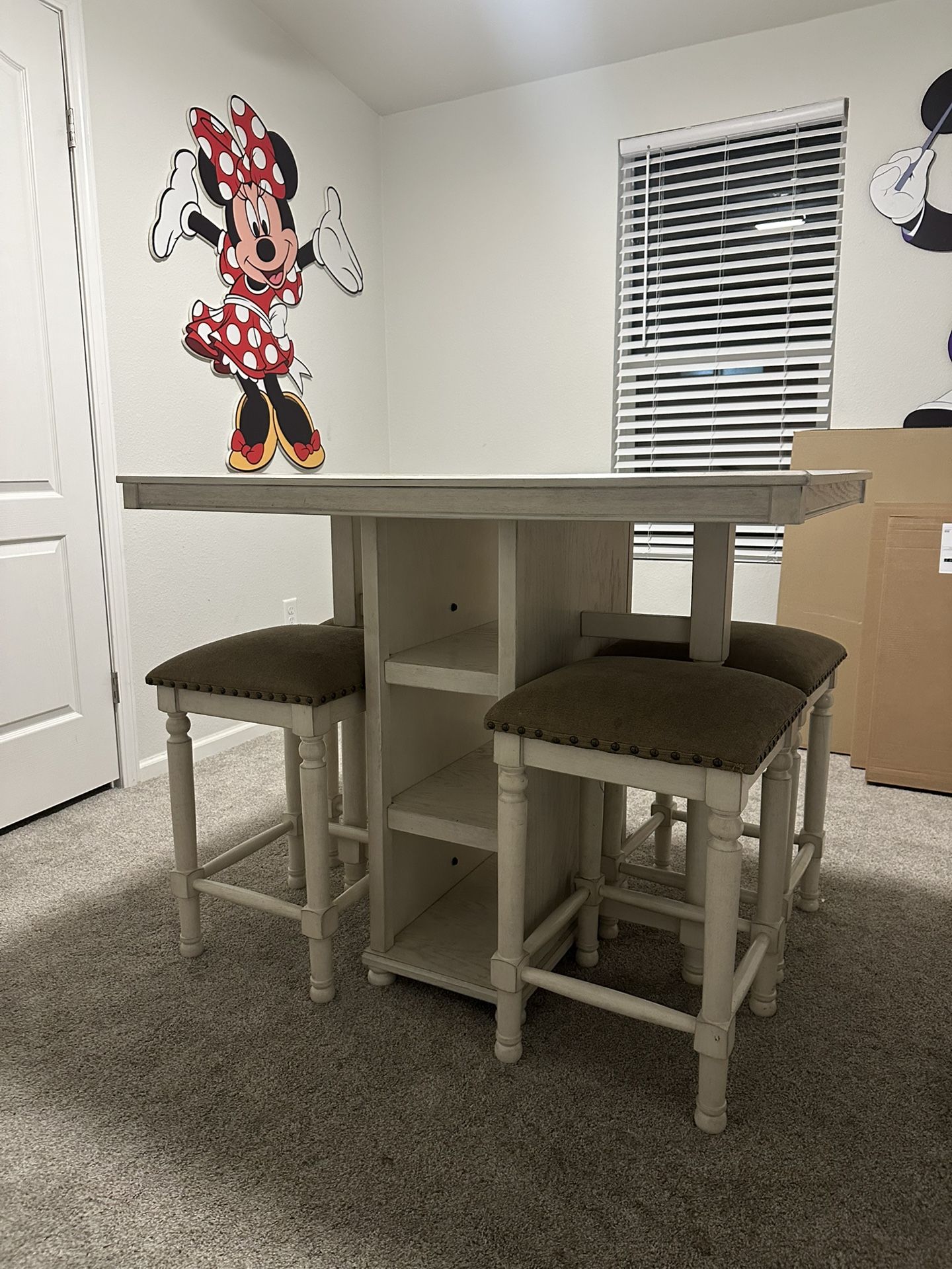 Counter-height dining table set