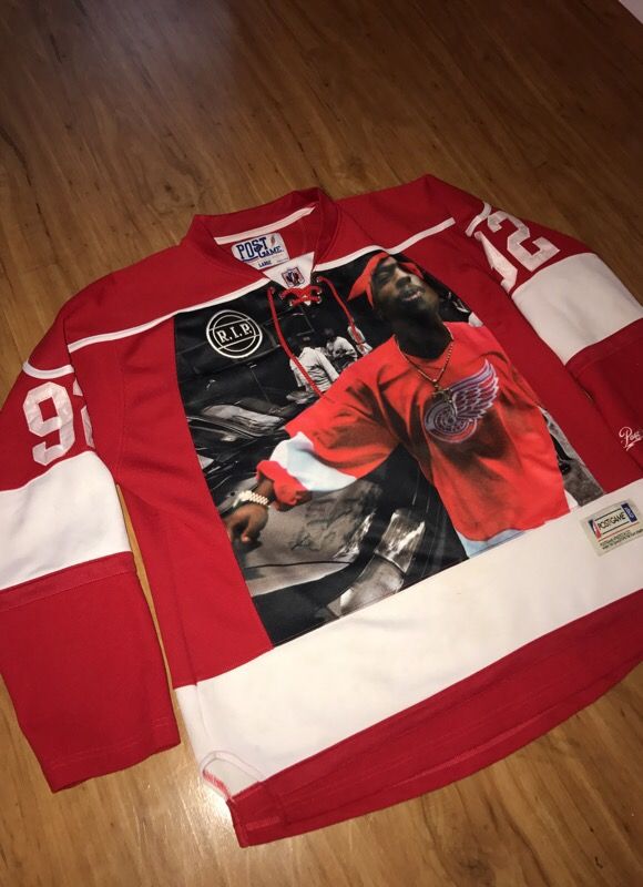 Post Game " 2pac " aka Bishop hockey Jersey size Large