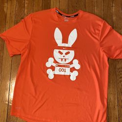 Nike Running Dri Fit Danger Bad Bunny Angry 001 Mens Blue T Shirt L (Rare)
