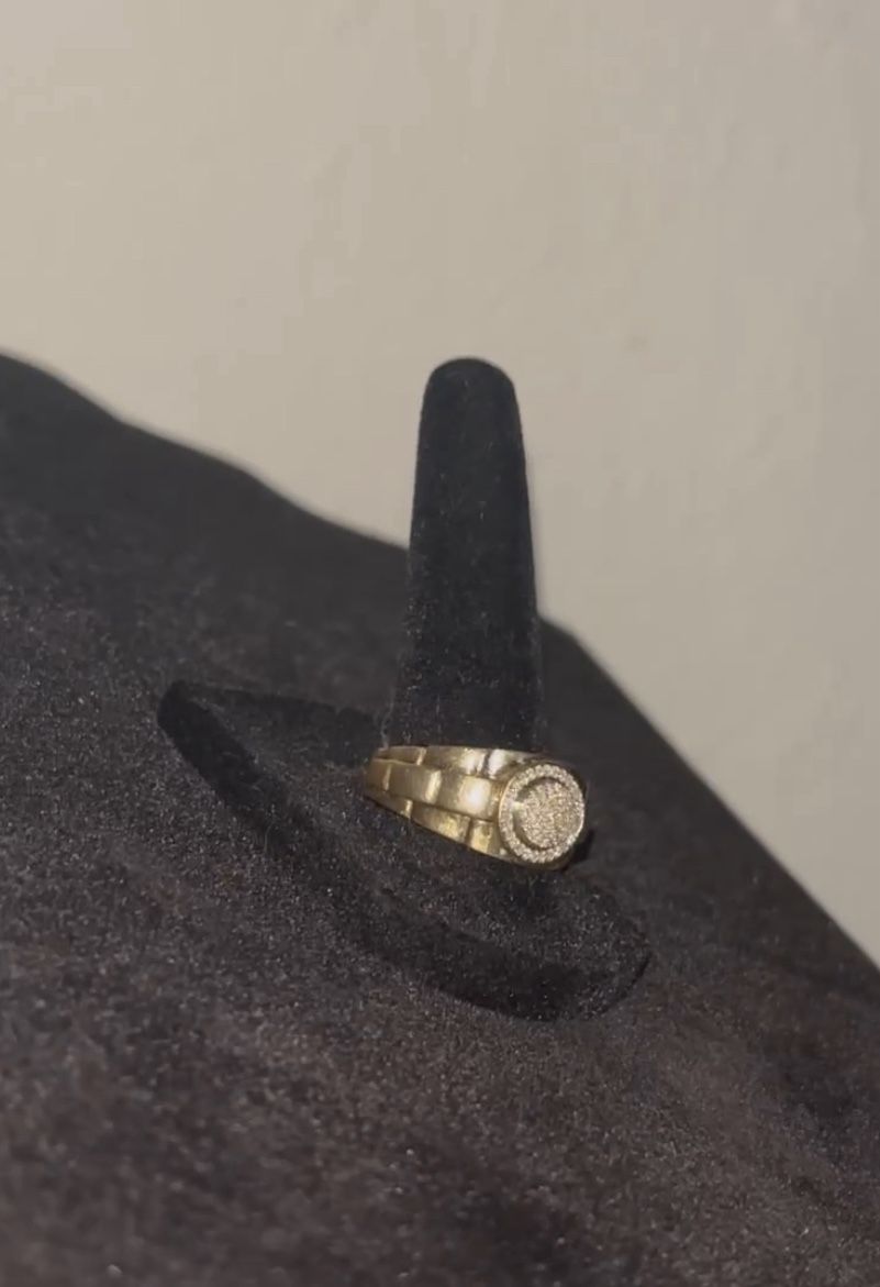 Diamond Rolex Band Ring 