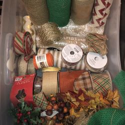 Burlap Ribbon Christmas/thanksgiving Haul 