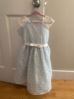 Girls Blue Organza Dress