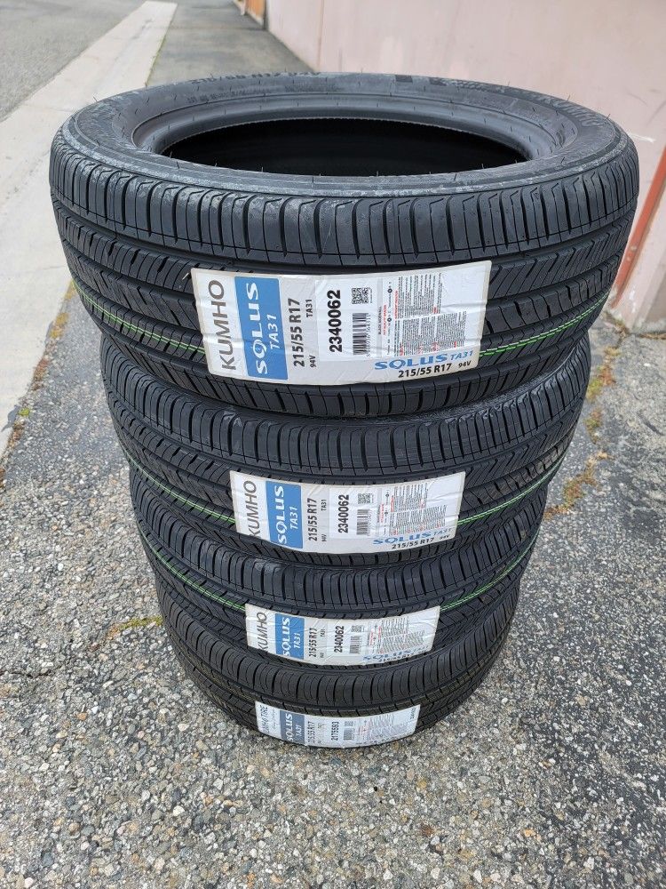 215 55 17 NEW TIRES CAMRY SOLARA AVALON ALTIMA ACCORD ACURA LEXUS KIA MALIBU IMPALA