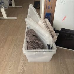 Clear storage bins with lids (set of 2)