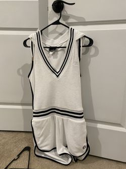 Champion ,Jumpsuit  ,White , Small 