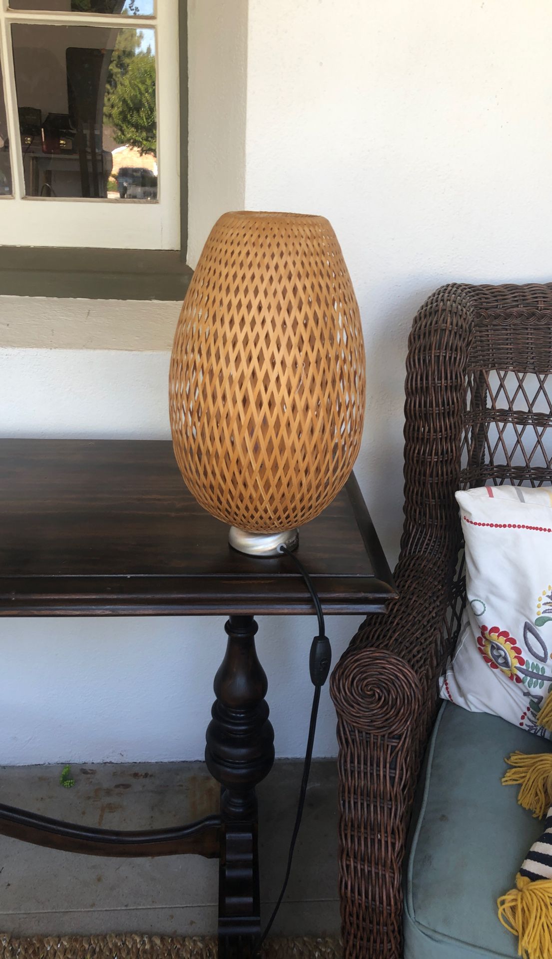 Set of 3 bamboo lamps