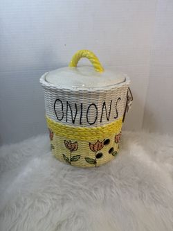 Ceramic  Onions Holder Yellow 