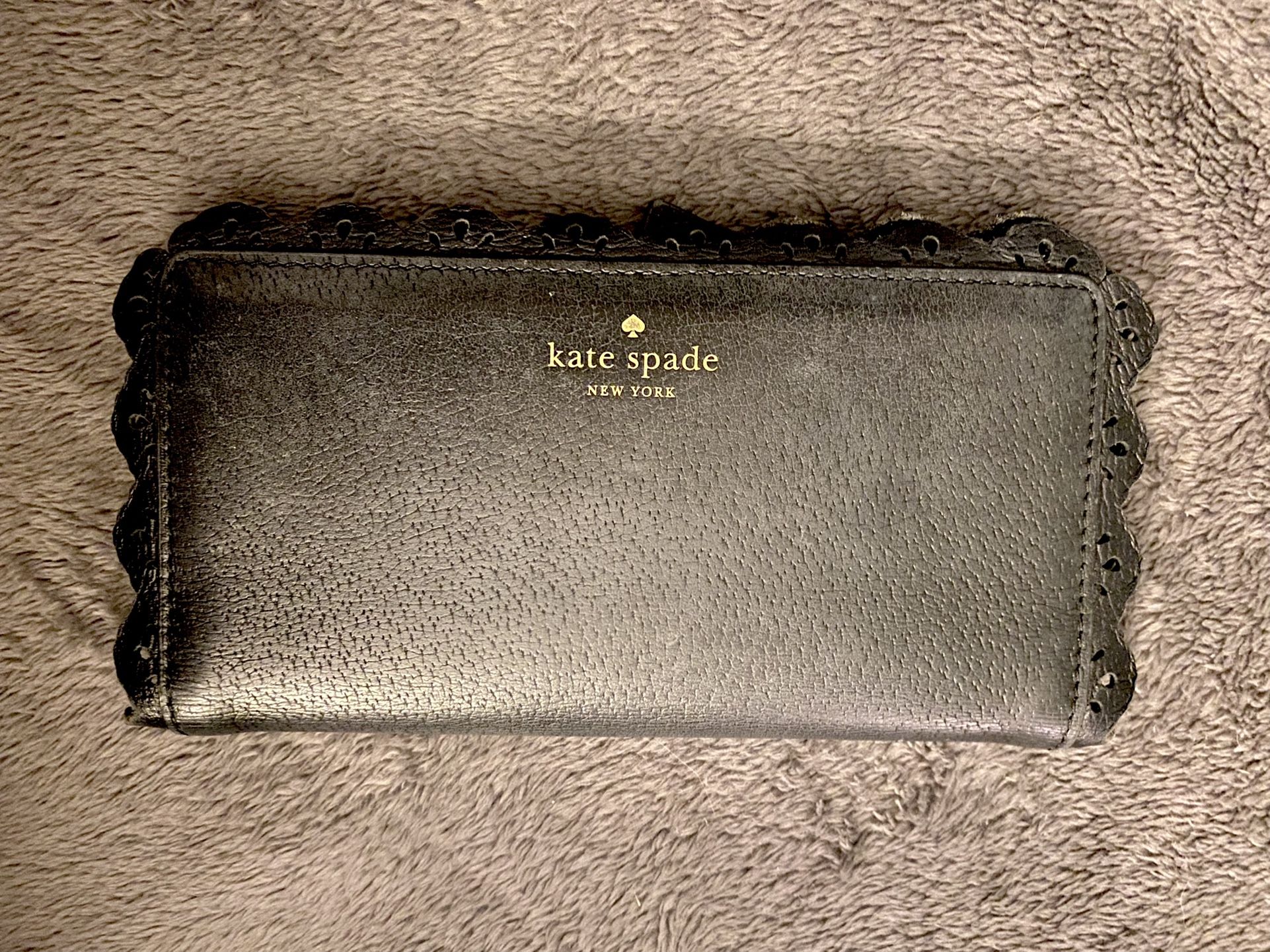 Kate Spade Black Scallop Bifold Wallet