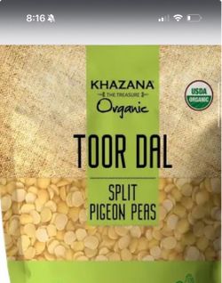 khazana organic toor dal split pigeon peas 7 lb