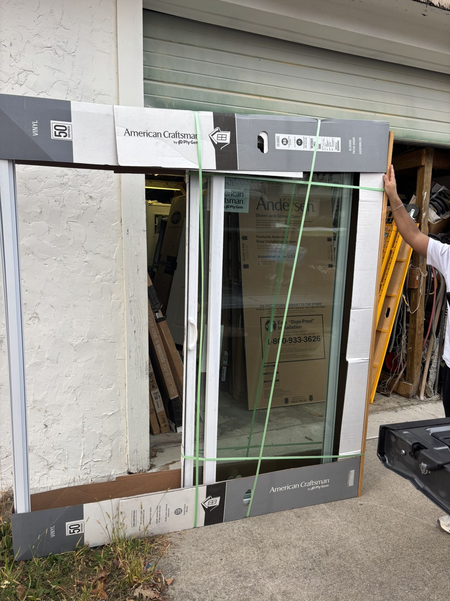 Patio Door Heavy Duty 72x80 White vinyl