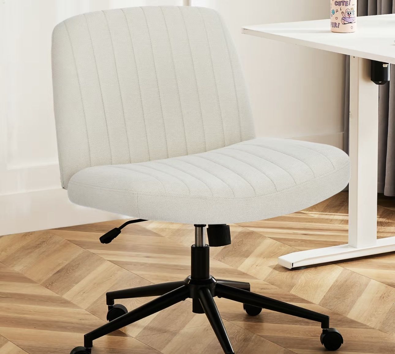 Beige Office Criss-Cross Chair