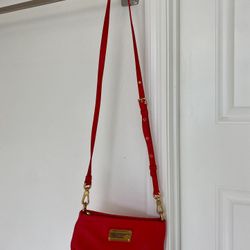 Marc Jacobs Red Leather Crossbody Purse / Bag