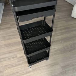 Black Rolling Cart