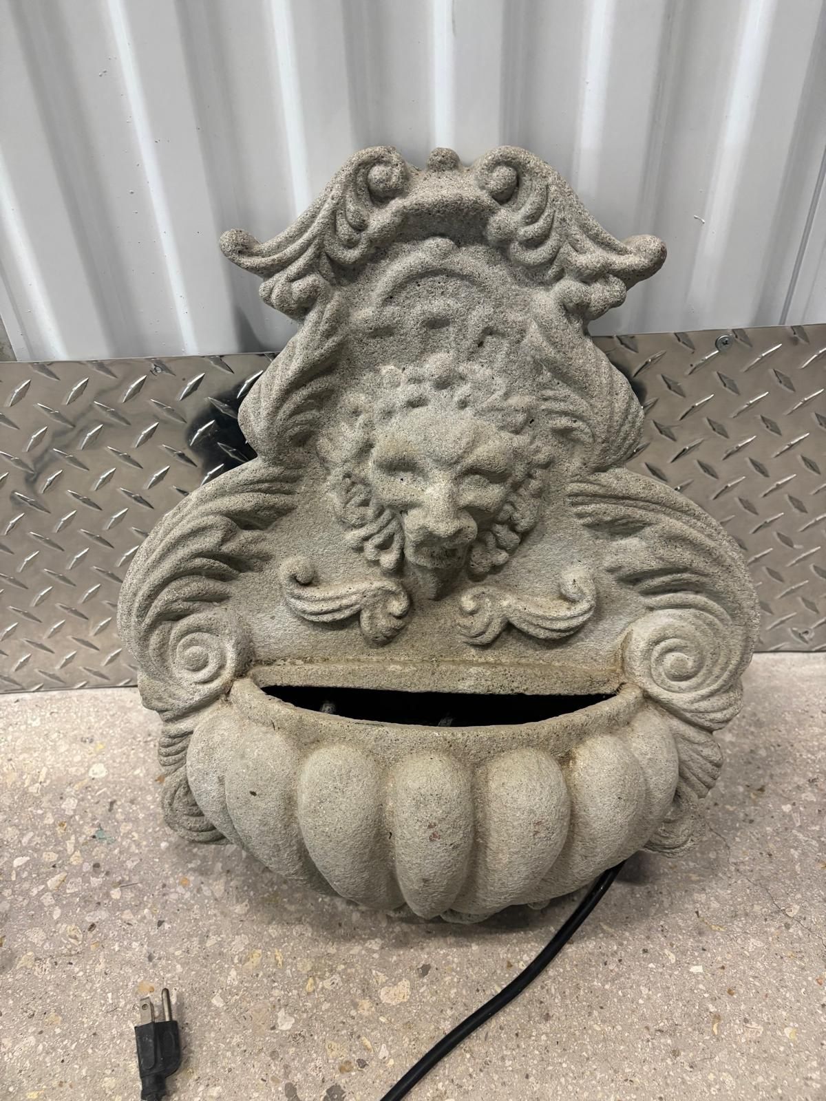 Greystone wall mount lion face fountain … 