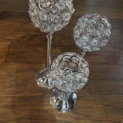 Wedding crystal centerpiece & crown favor jars