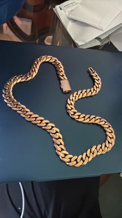 14mm 24 inch rose gold cuban
