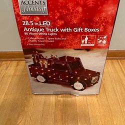 LED antique truck with gift boxes. brand new