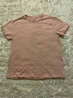 Crew Neck Pink Short Sleeve Shirt