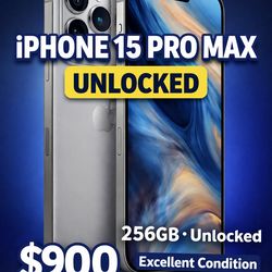 📱 iPhone 15 Pro Max – 256GB – Unlocked – Excellent Condition