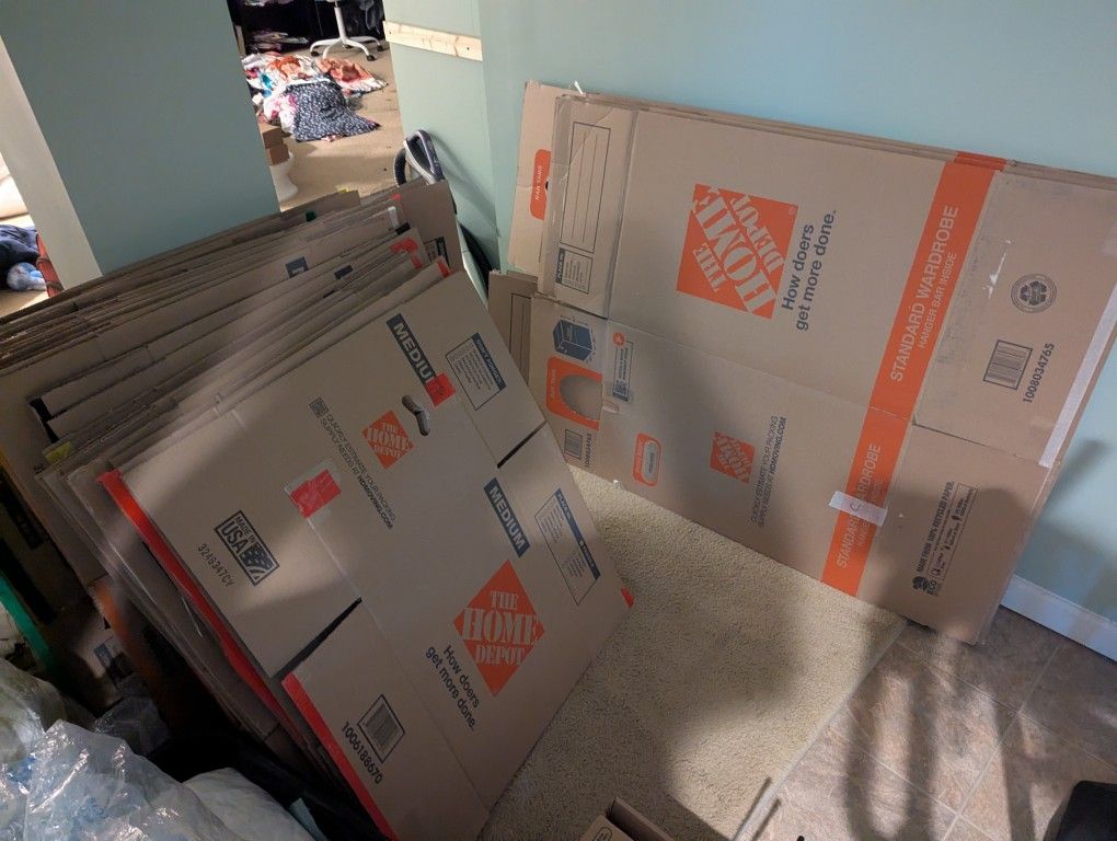 38 Moving Boxes Clean Used Once $75