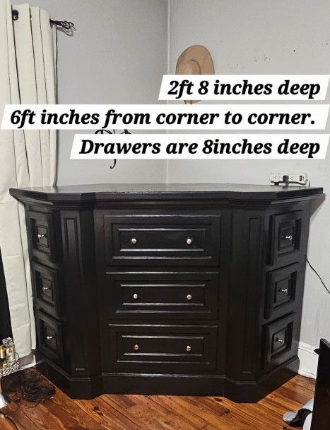 Hardwood Custom Corner Cabinet/dresser