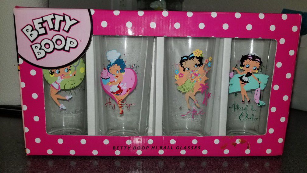 Betty Boop drinking glass collection