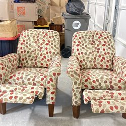 Two recliner chairs