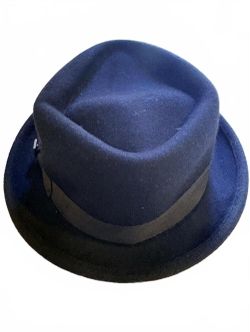 Kenny K Navy Wool Fedora Hat Size M