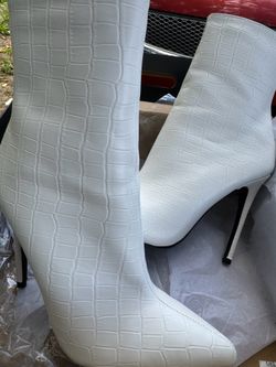 Fashion nova white heels