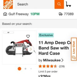 Milwaukee Bandsaw New