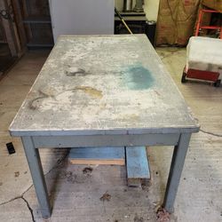 Old Factory Work Table 