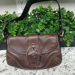 Coach Vintage Small Brown Smooth Leather SoHo Shoulder Bag F06D-F10188
