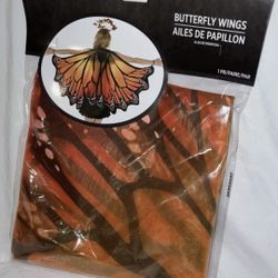 Orange Butterfly Wings Adult One Size