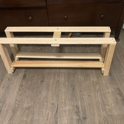 Solid heavy duty shoe rack maple wood new