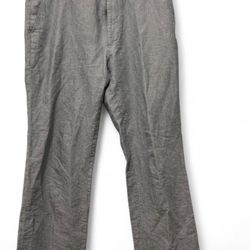 INC Pants Mens 34x32 Linen Blend Blue Flat Front Lightweight Comfort