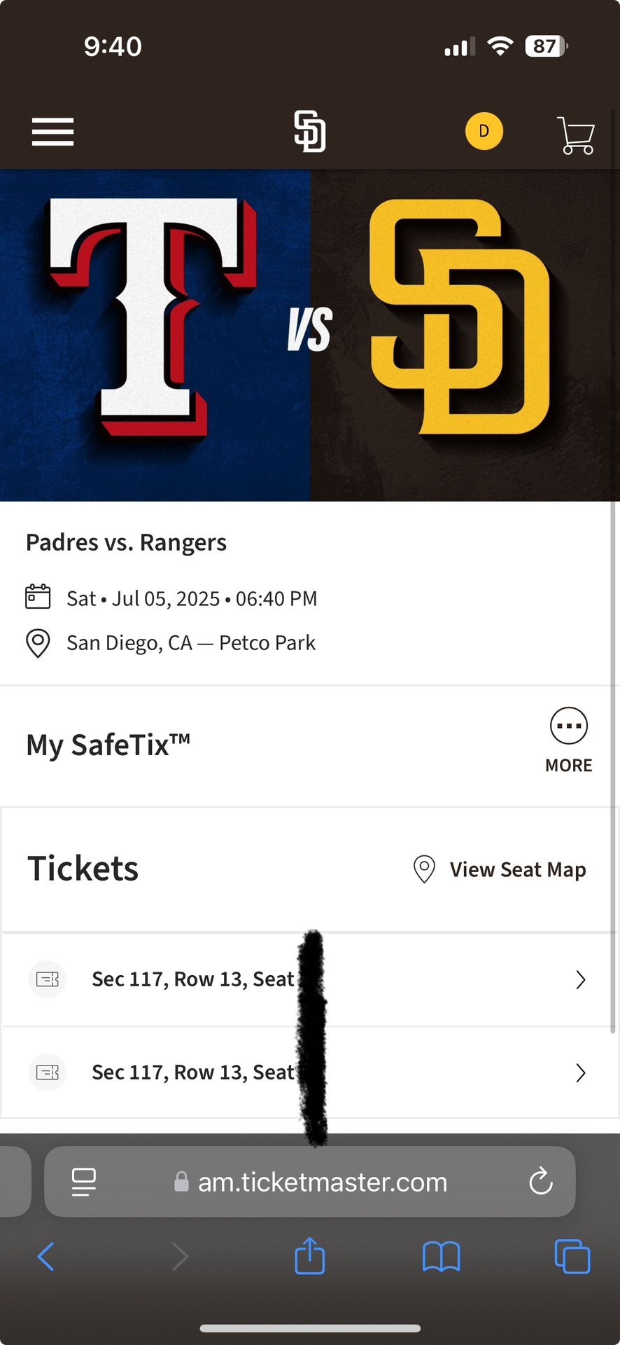 Padres vs Rangers Tickets