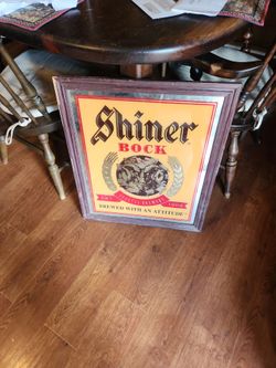 SHINER BOCKBREWED WITH AN ATTITUDE BAR MIRROR