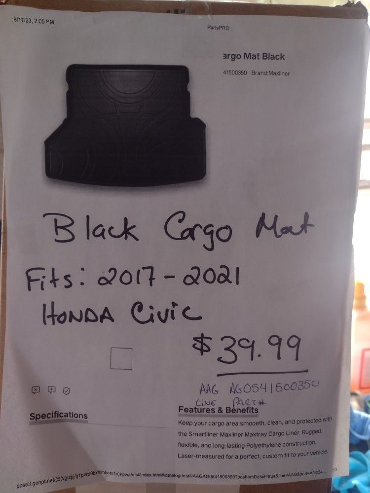 Black Cargo Matt