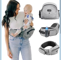 👶✨ TUSHBABY ORIGINAL HIP SEAT CARRIER | GRAY | UP TO 45 LBS