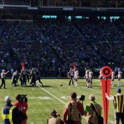 Seahawks vs San Francisco 49ers (Charter, Section 112, Row  D, only 4 rows from the field!)
