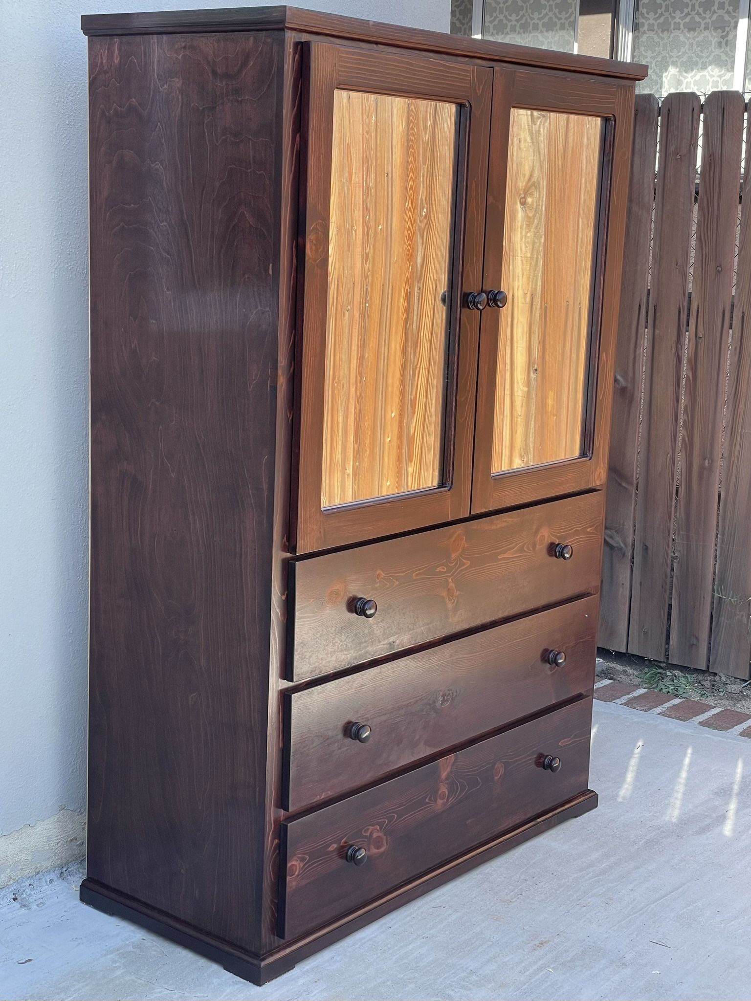 Solid Wood Cherry Wardrobe Closet