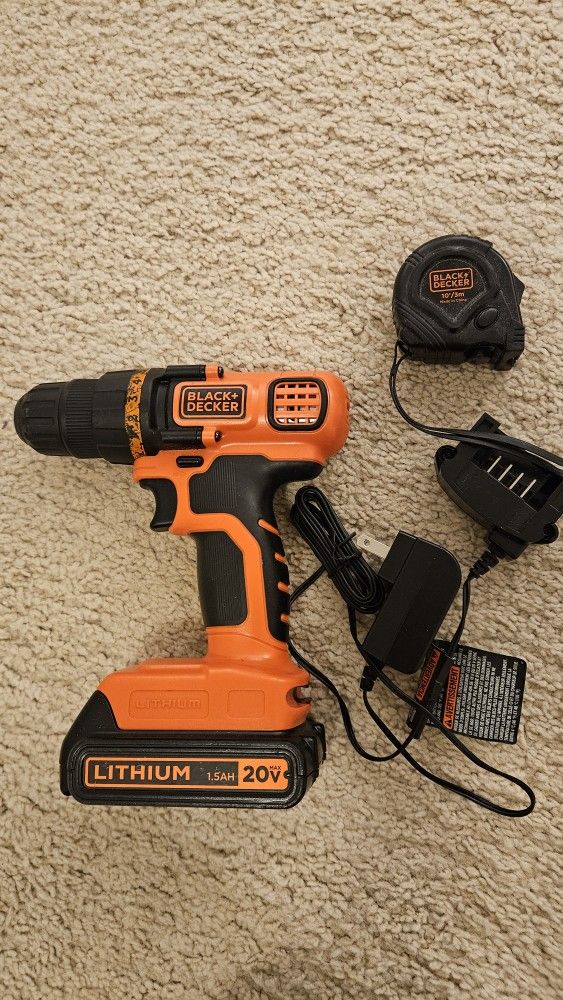 BLACK+DECKER 20V cordless drill