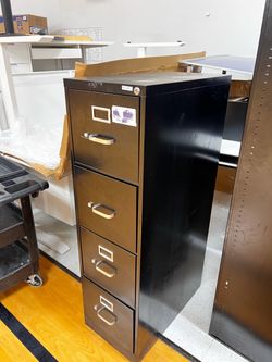 Black 4-Drawer Metal Vertical Filing Cabinet