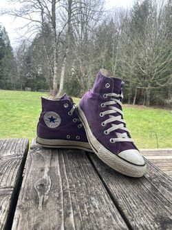 Purple high top classic Chuck Taylor’s - women’s size 7