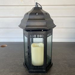 Lantern Candle holder Metal Black