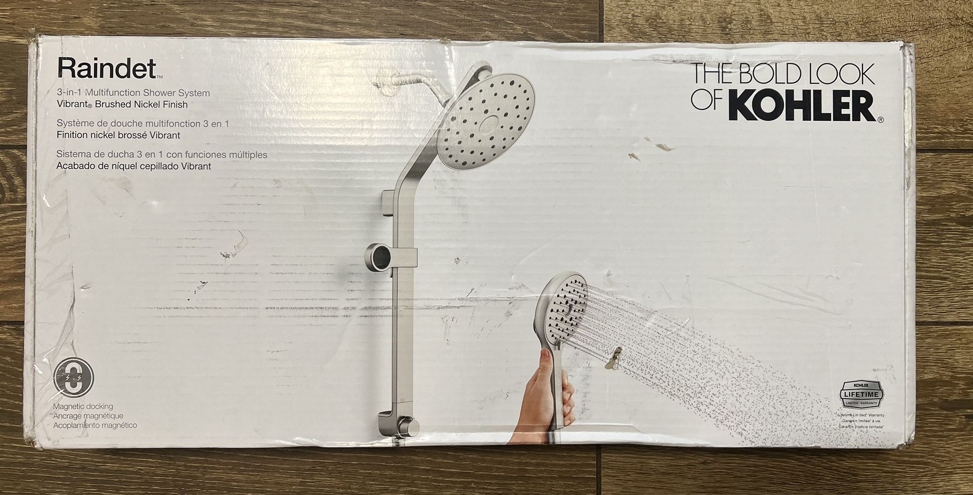 KOHLER RAINDET 3 in 1 Multifunction Shower System - Brushed Nickel